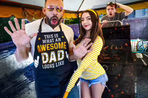 Serena Hill – “I’ll Drain Your Cock Before the BBQ” Serena Gets Marinated In Daddy’s White Sauce