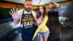 Serena Hill – “I’ll Drain Your Cock Before the BBQ” Serena Gets Marinated In Daddy’s White Sauce